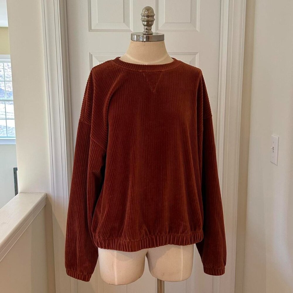 A New Day Women's Orange and Burgundy Jumper